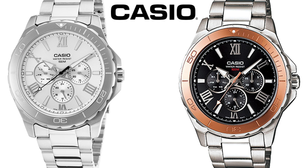 Rel gio Casio MTD 1075 7A Gold ou Silver Portes Inclu dos