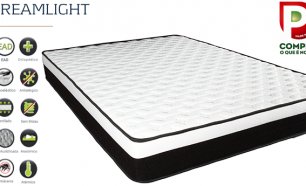 Colchão Dreamlight com Sistema de Massagem, Viscoelástico, Ortopédico, Antialérgico, Antiácaros, Anatómico! 