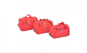  Conjunto de malas de viagem 3 pcs vermelho - Portes Grátis