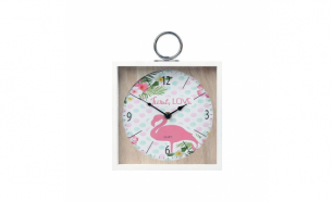 Relógio de Parede Flamenco Cor de rosa (20 X 5 x 20 cm) 110822